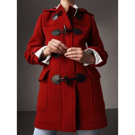 red duffle jacket burberry